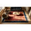 Antique Art Deco Room Size Wool Blue, Red / Rust Rug