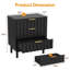 Commode 3 tiroirs avec panneau cannelé-448941720