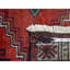 Tapis de couloir unique en laine 3 pi 8 po x 7 pi 9 po rouge Lundys
