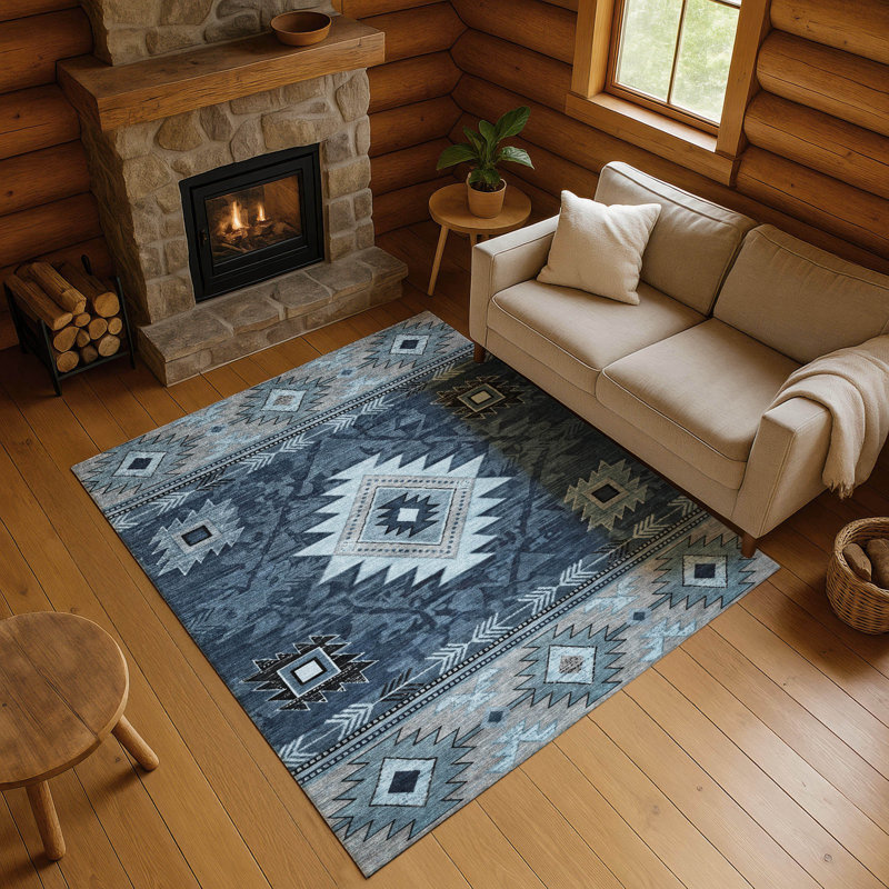 Premium Machine Washable Lucchesi AMF1754 Tribal Rug, Rectangle 9' x 12'
