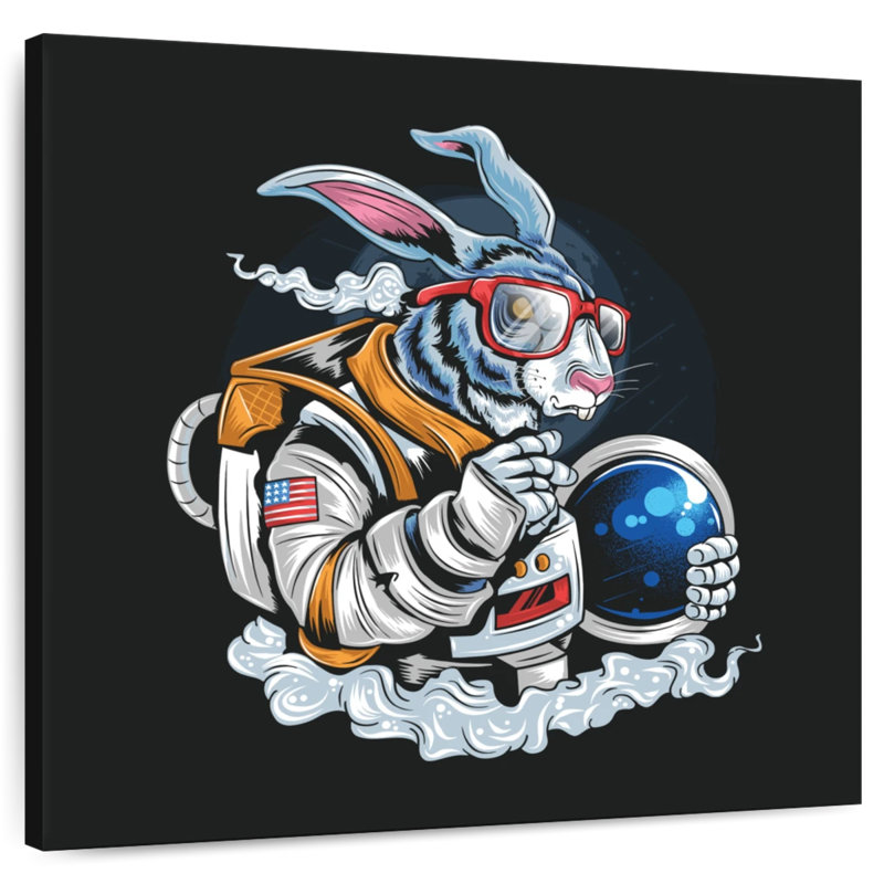 Crowle Rabbit Astronaut, 16" H x 16" W