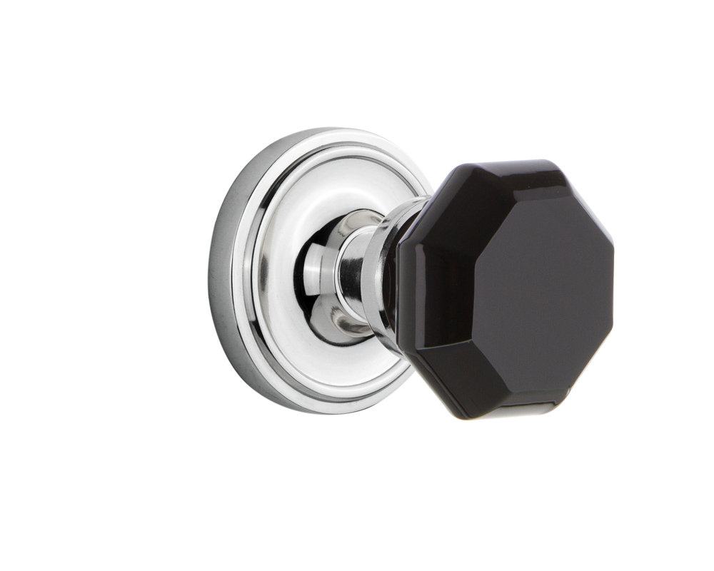 Classic Rosette with Waldorf Black Door Knob Nostalgic Warehouse 