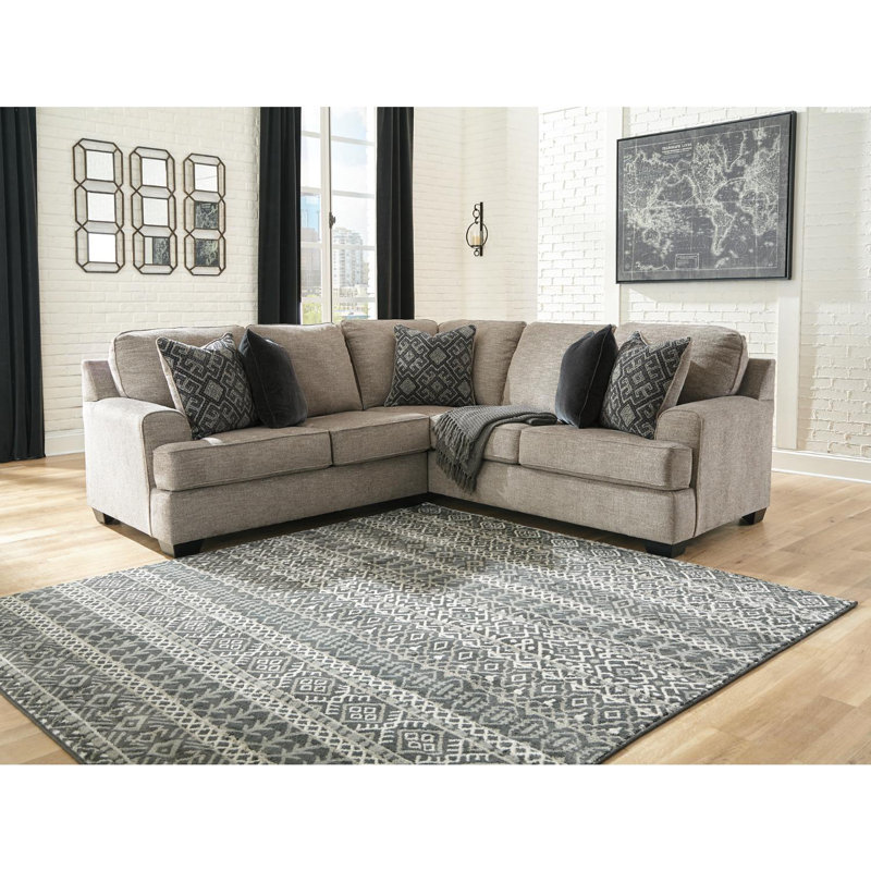 Canapé modulaire de coin large gauche Akef de 161 po, Orienté à droite (vu de face)