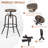 Rozlynn Adjustable Height Bar Stool Wood Top Swivel Counter Stools for Kitchen lsland with Metal Frame-2084585214