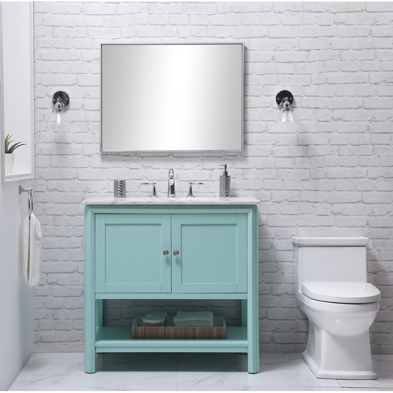 Ensemble de meuble-lavabo simple 36 po Newsoms, Vert menthe