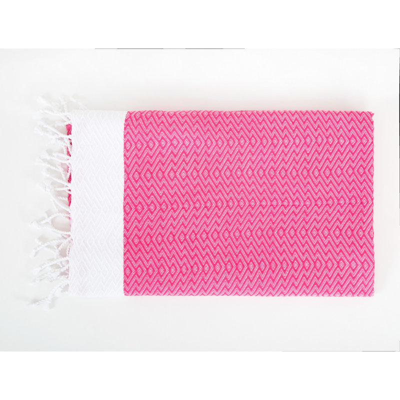 Serviette de plage 100% coton Cheeseman, Rose