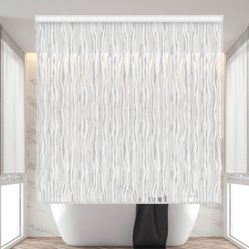 Rideau de douche Jakooz Wave, L 56 po x H 95 po
