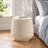 Fluted MGO Pedestal Side Table with Stone-Look Finish