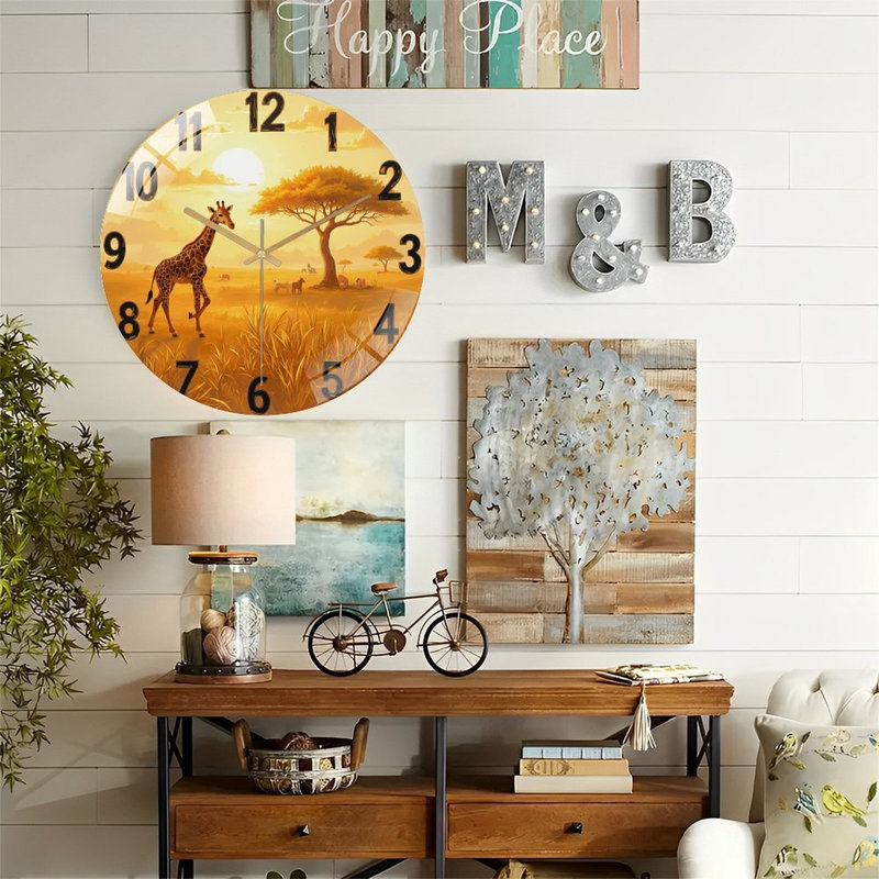 Horloge murale Girafe