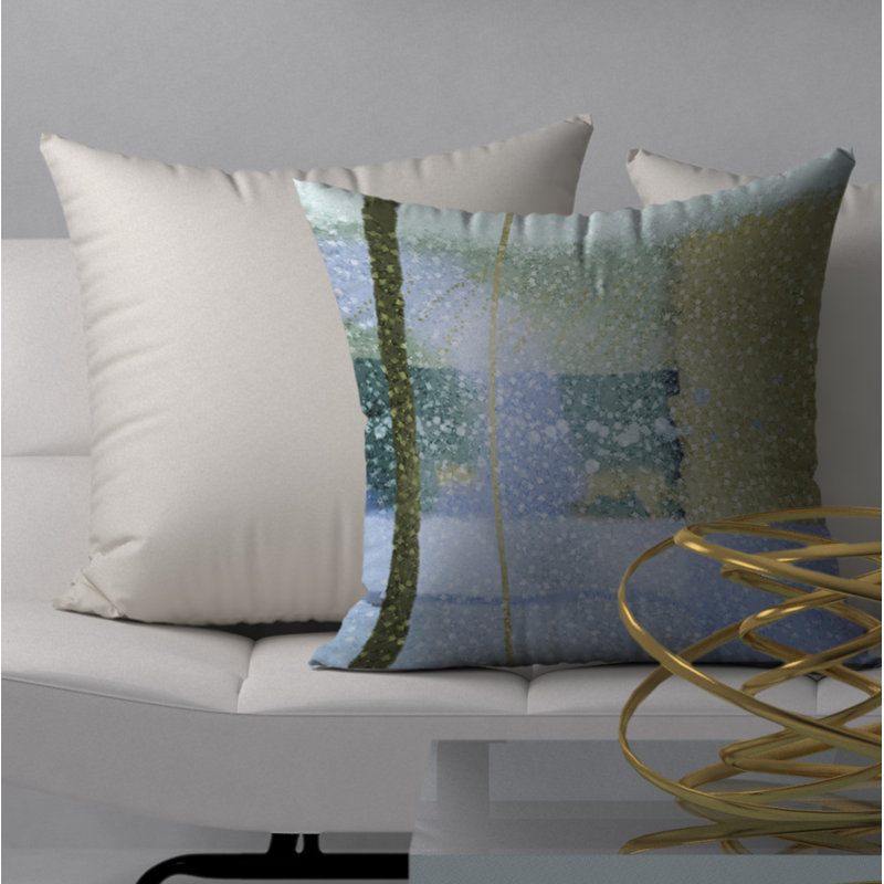 Abstract Reversible Throw Pillow, 20" x 20"