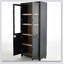 Bibliothèque avec rangement en bois de frêne 74,5 po H