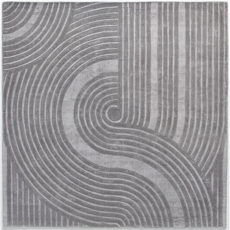 Hand Woven Grey Indoor Rug, Square 200cm