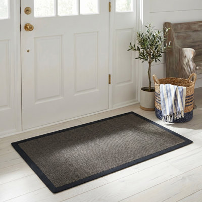 Tapis gris anthracite en jute / sisal Dollard