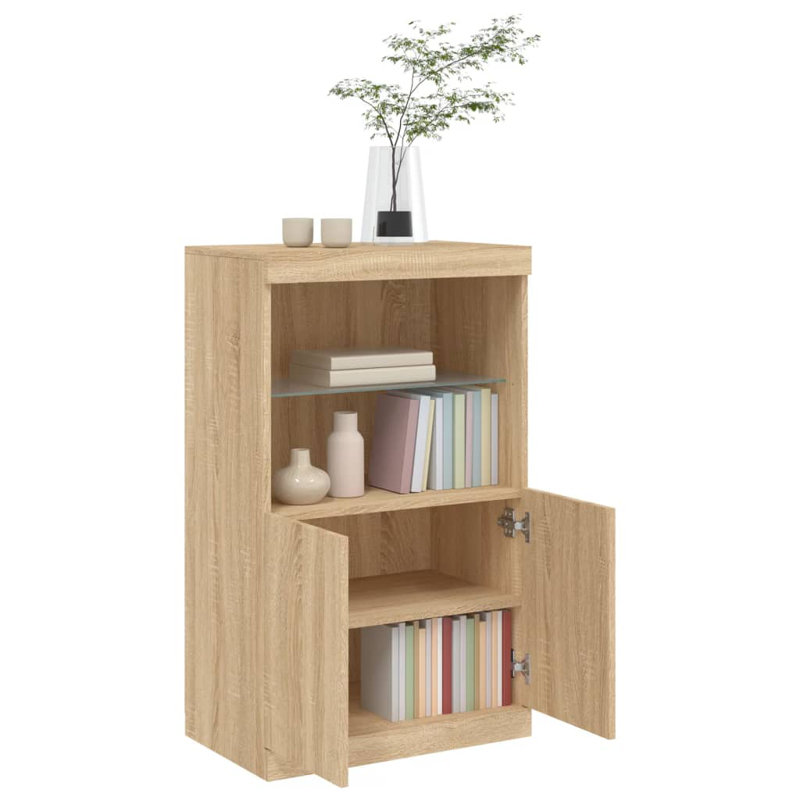 Basak 100cm H x 60.5cm W Standard Bookcase, Sonoma Oak