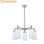 Lustre moderne à 5 lumières avec abat-jour en verre blanc opale, luminaire suspendu réglable pour îlot de cuisine, salle à manger et décor de maison de campagne-59077137