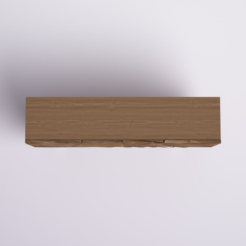 Alaia 71'' Sideboard, Walnut/Silver Steel