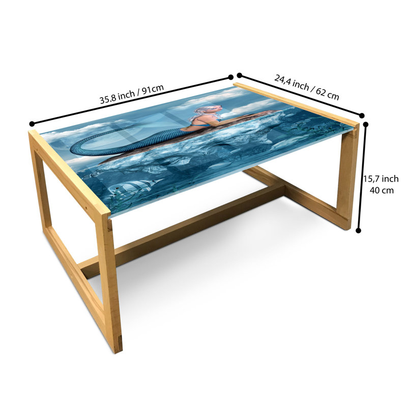 Isacco Sled Coffee Table, 90cm H x 62cm W x 40cm D