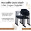 Chaise de réception empilable en similicuir avec structure en métal
