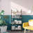 No component folding bookshelf storage rack 4 -layer retro multi -function storage rack