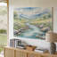 Reproduction d'art sur toile Tranquil River Landscape Nature Mountains with Flowers and Flowers-129668043
