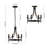 4 - Light Modern Farmhouse Wagon Wheel Candle Semi Flush Mount