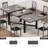 Aveline Extendable Dining Table 47" To 63" - Expandable Table With X-Brace Metal Legs, Smooth Glide Mechanism, Seats 6-8, Space Saving For Small Areas-1729378922