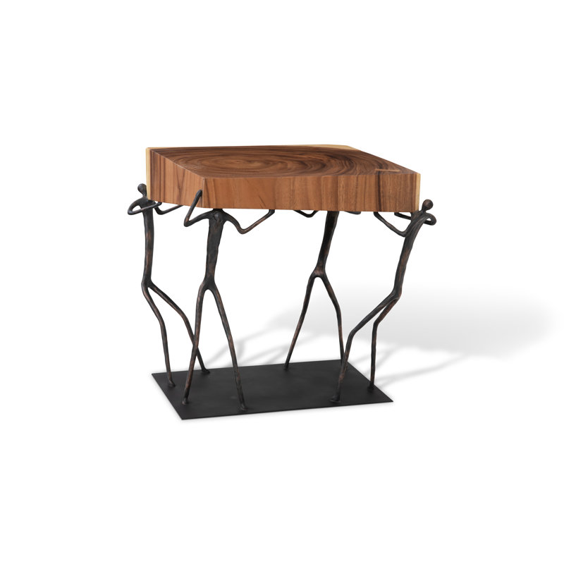 Atlas Figurine/4 Legs End Table