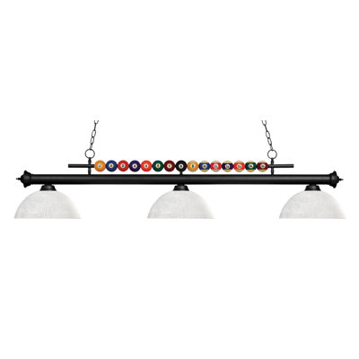 Luminaire suspendu linéaire pour table de billard 3 lumières Chapa