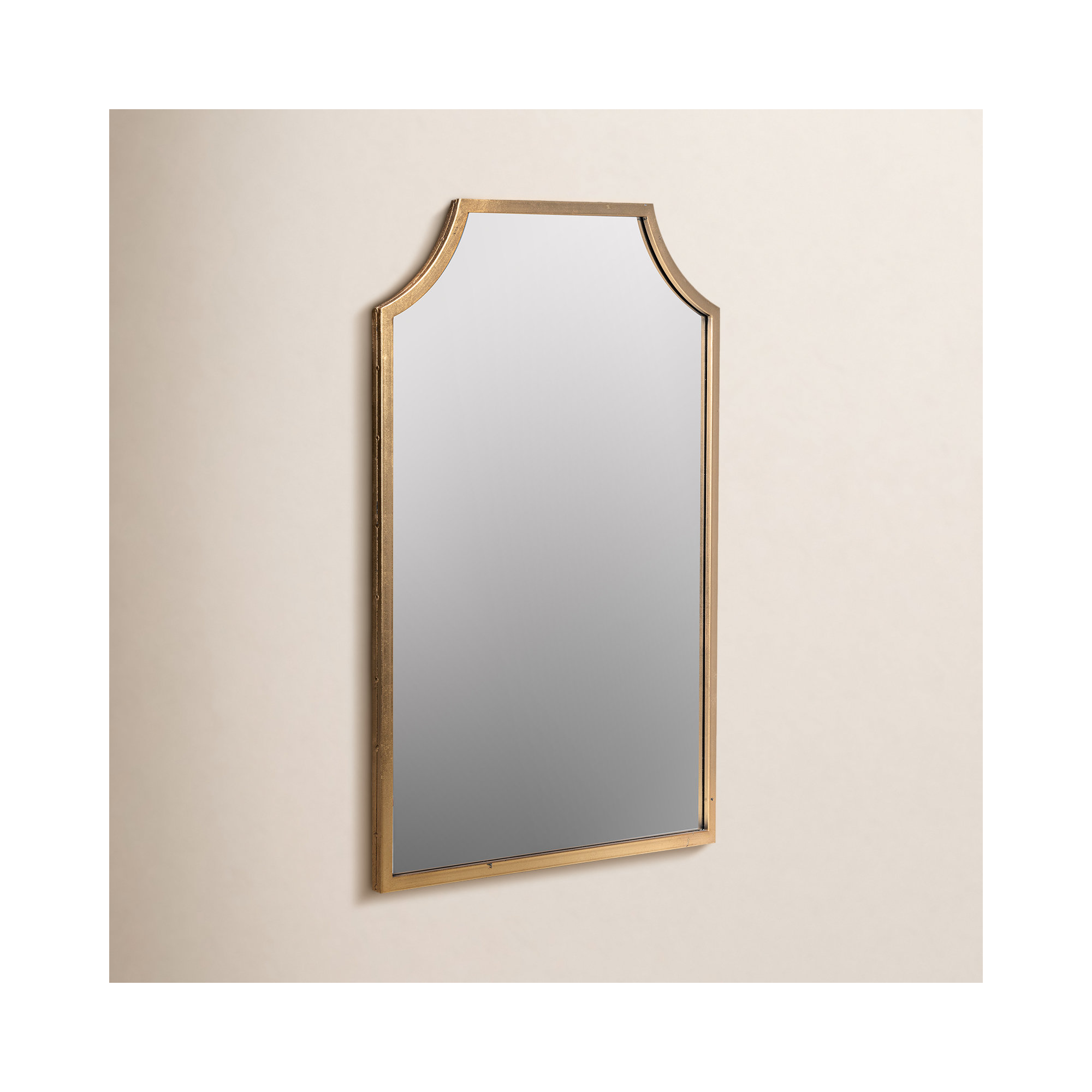 Simone Metal Arch Mirror, Gold