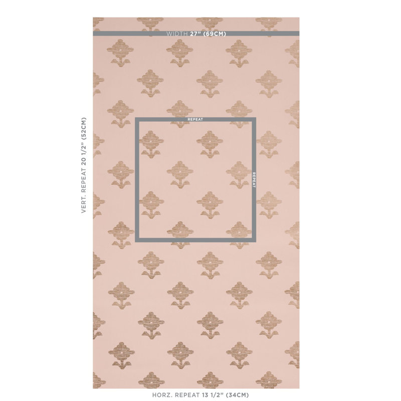 Rubia Wallpaper, Blush