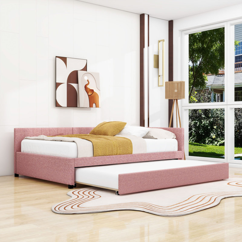 Verlinda Upholstered Daybed, Pink