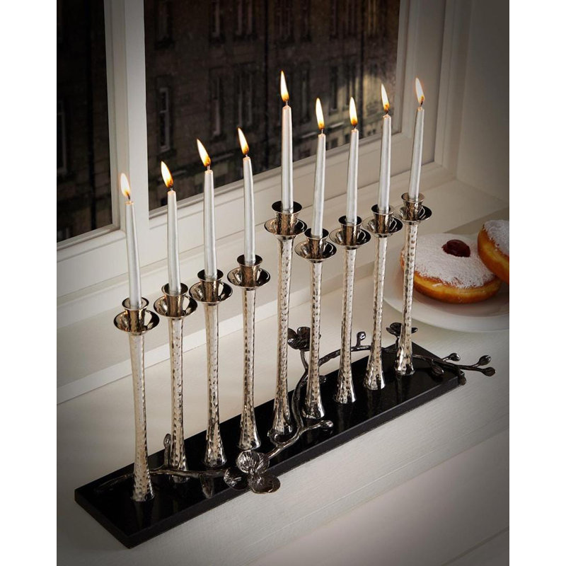 Black Orchid Menorah