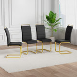 Chaise d'appoint rembourrée en similicuir