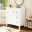Meuble-lavabo moderne de 30 po avec lavabo en céramique, 3 tiroirs, meuble de rangement moderne en bois massif, idéal pour la maison-14415640