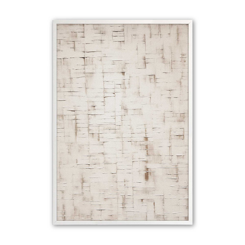 Tranquillité texturée II, Cadre simple blanc opaque, H 21 po x l 17 po