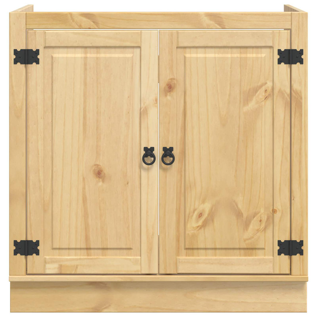 Vidaxl Cabinet With Storage SKI Honey Brown Solid Pine Wood Modern Furniture