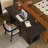 Black Rectangular Solid Wood desk-1832737778