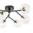 6-Light Sputnik Glass Globe Semi Flush Mount-665862774