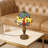 14.7" H Vintage Stained Glass Tiffany Table Lamp With E26 Bulb