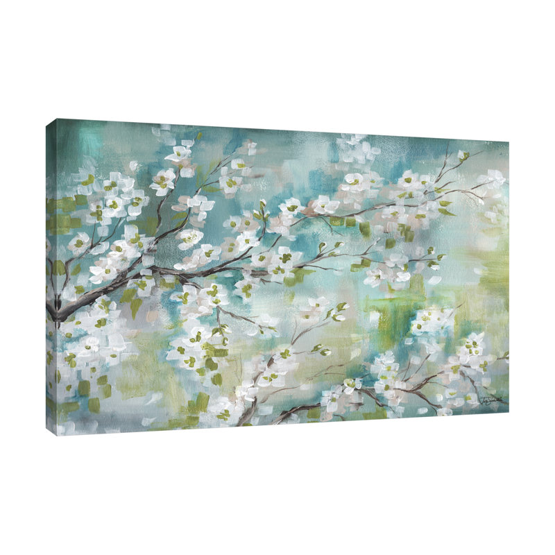 «Cherry Blossoms II» par Tre Sorelle Studios - impression sur toile tendue, H 12 po x l 18 po
