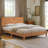 Branquinha Modern Herringbone Panel Headboard Platform Bed Frame-727490044-731008459