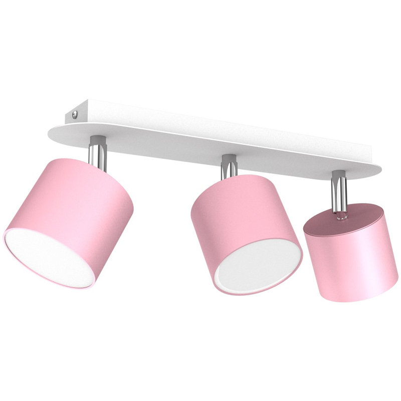 Semi Flush Mount, Pink/White