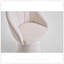 Fauteuil d'appoint pivotant en tissu chenille, fauteuil de coiffeuse confortable avec dossier incurvé et base cylindrique haute pour une assise élégante-130784779