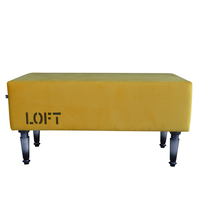 Loft Upholstered Bench, Yellow