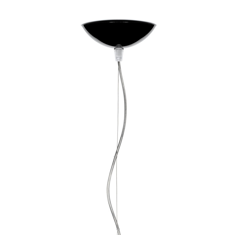 Bloom 9 - Light LED Chandelier, Transparent Pink/Black, Black