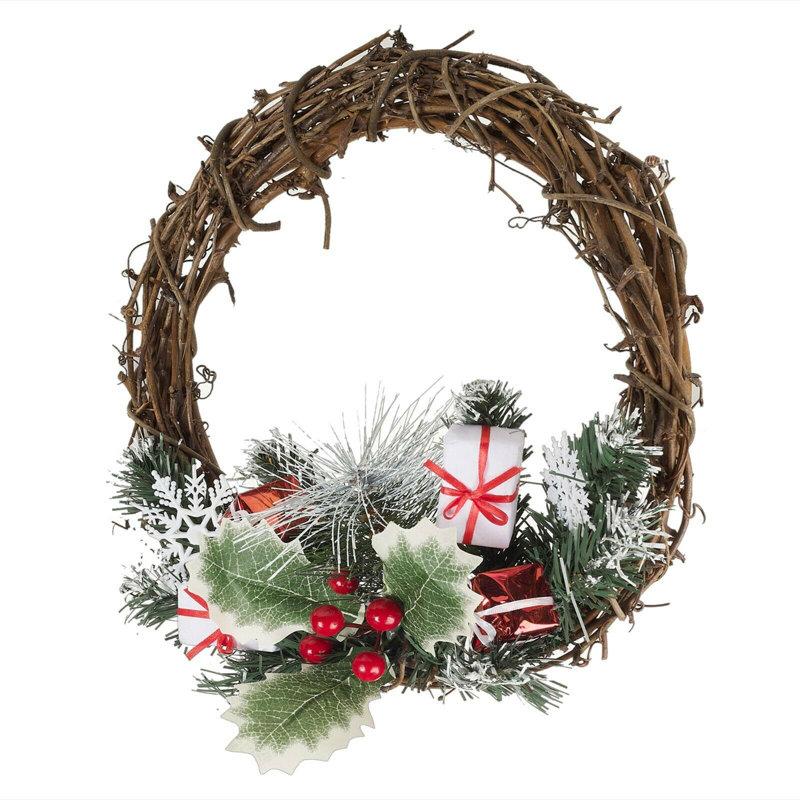 Faux Rattan 30cm Wreath