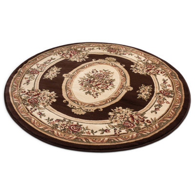 Tapis brun tissé à la machine Pickett