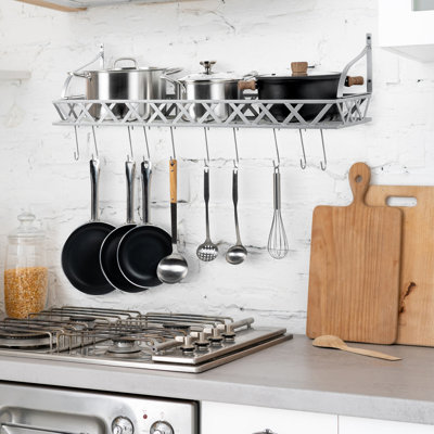 Metal Rectangle Wall Mounted Pot Rack