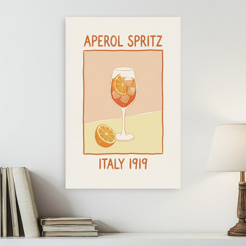 Impression d'art rétro italien rétro Aperol Spirz, 24" H x 16" W