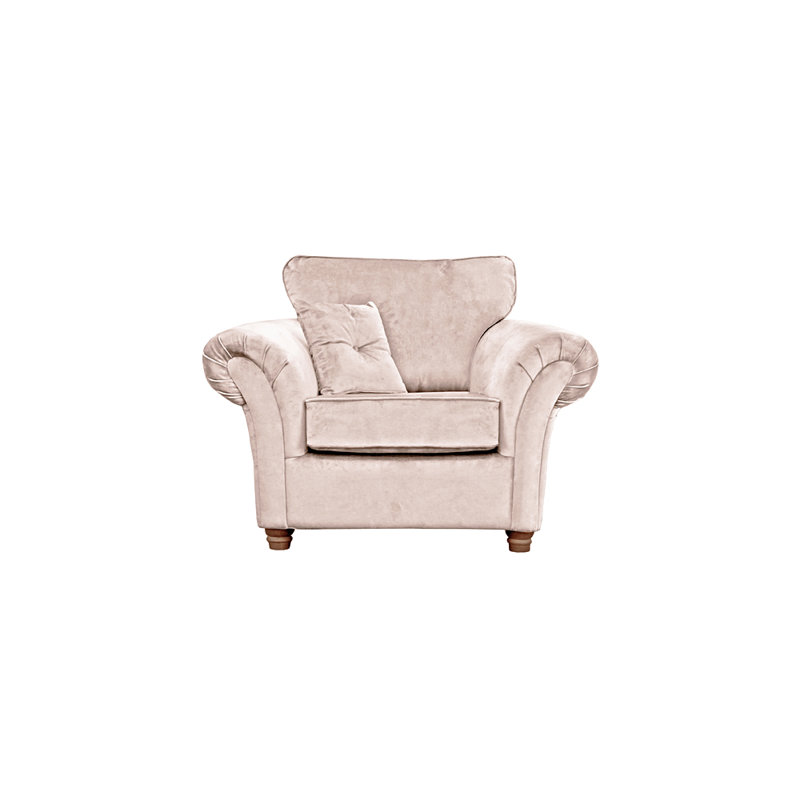 Lila Velvet Accent Chair, Dusky Pink